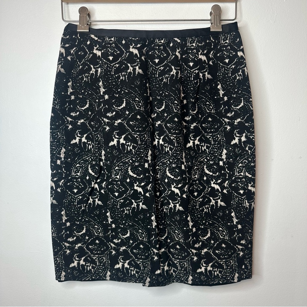 Talbots Women’s Formal Black & White Lined Pencil Skirt Size 2